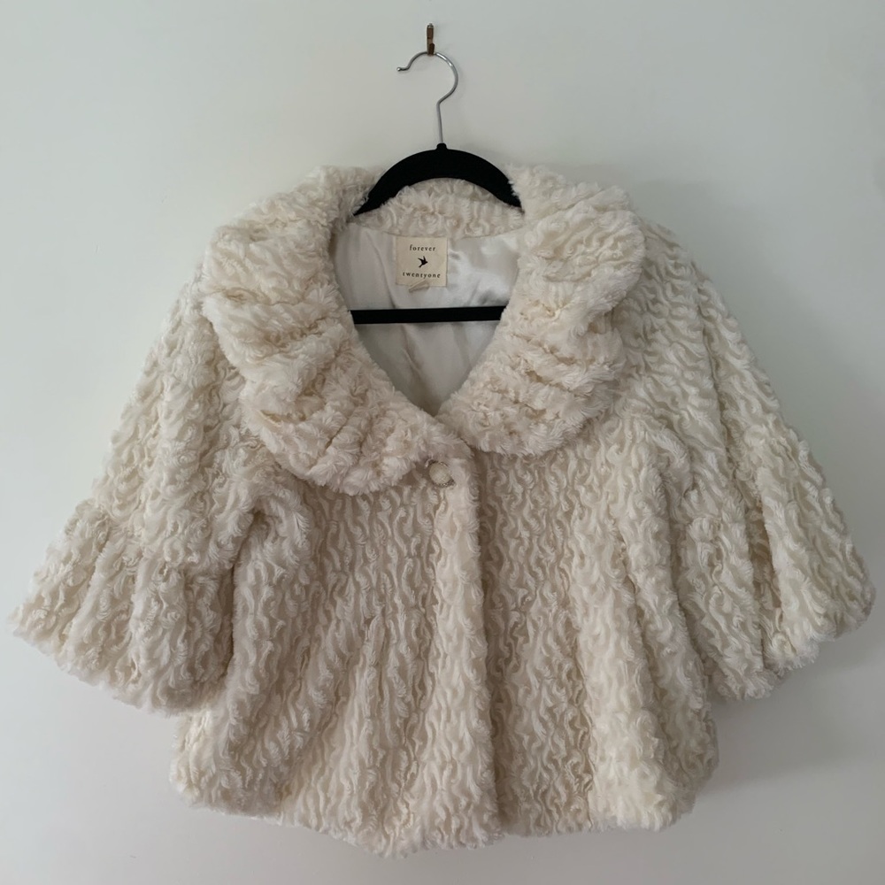 Cropped fur jacket